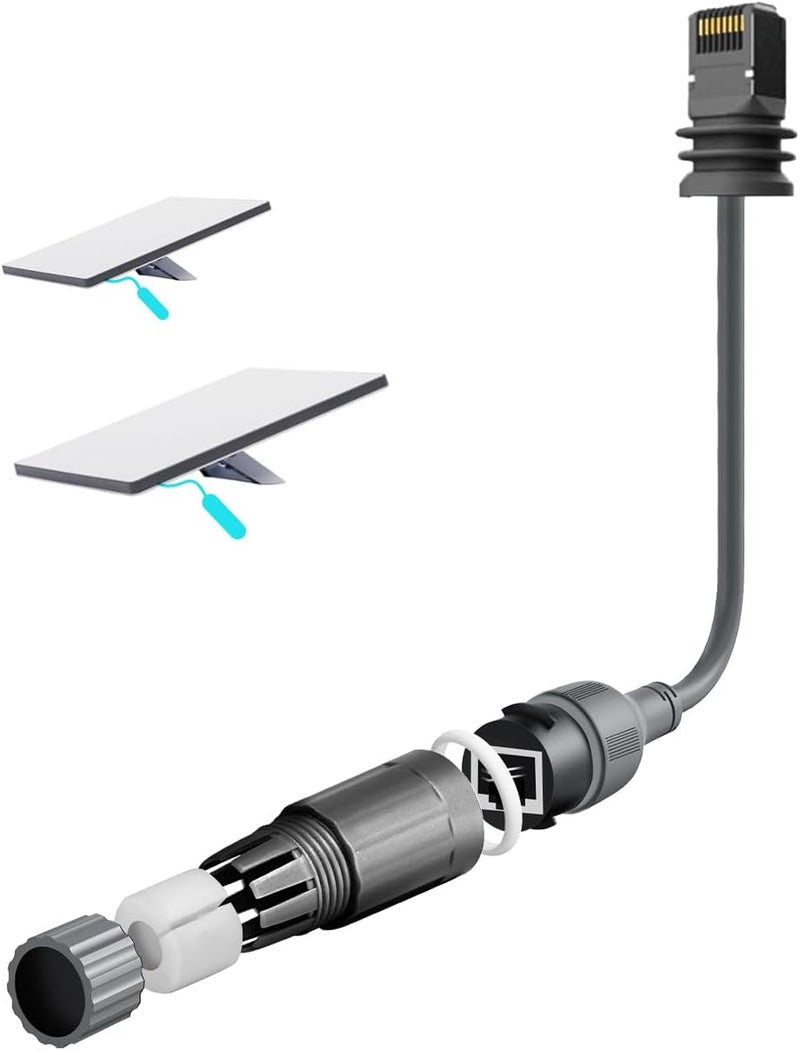 Jachee محول إيثرنت Starlink الجيل 3/ميني، 1000 ميجابت في الثانية، كابل Starlink بطول 11.8 بوصة SPX إلى RJ45 لملحقات Dish وRouter Starlink V3 (الإصدار 4)، تمديد كابل إلى Starlink الجيل 3 للمنزل/التخييم (خارجي) - Image 1
